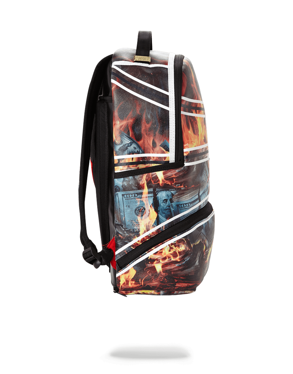 SPALDING X SPRAYGROUND FIRE MONEY BACKPACK
