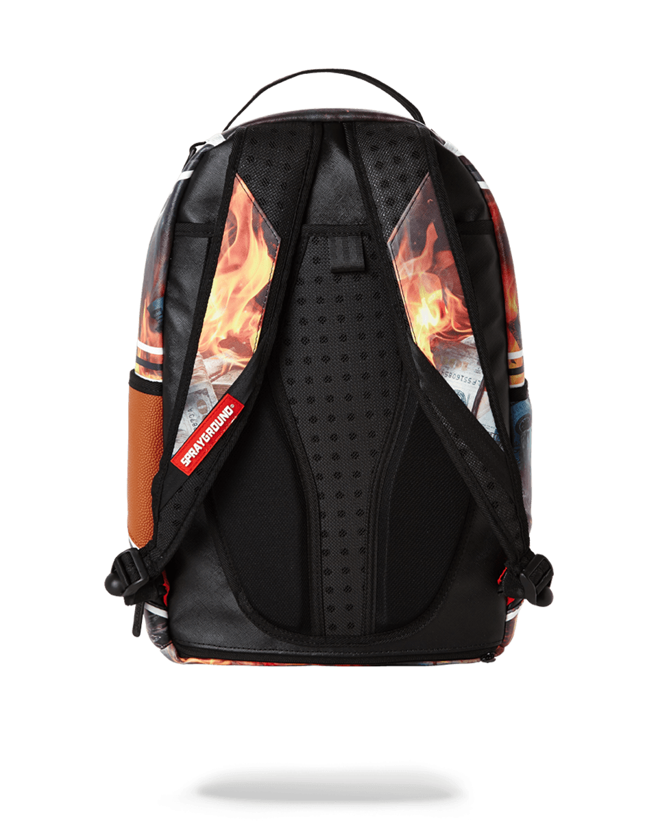 SPALDING X SPRAYGROUND FIRE MONEY BACKPACK