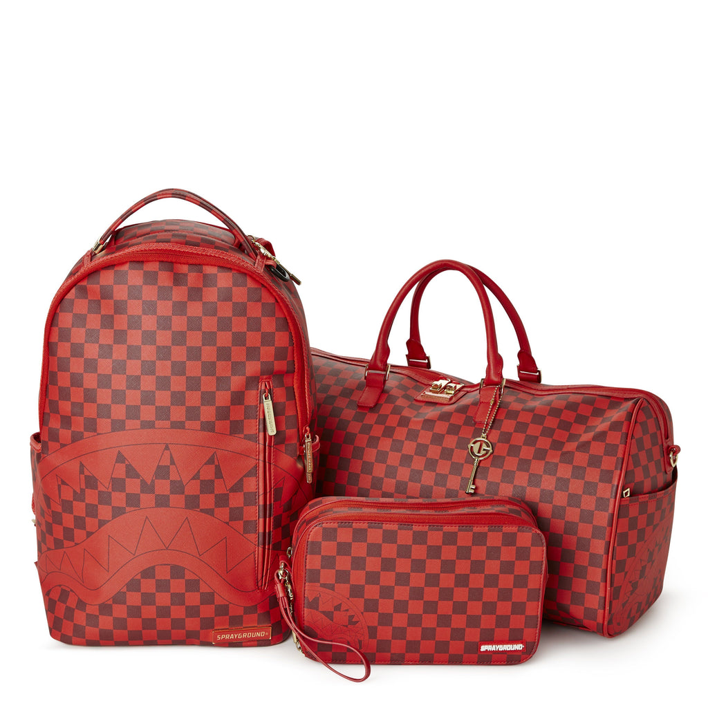 SHARKS IN PARIS DUFFLE (RED CHECKERED EDITION)