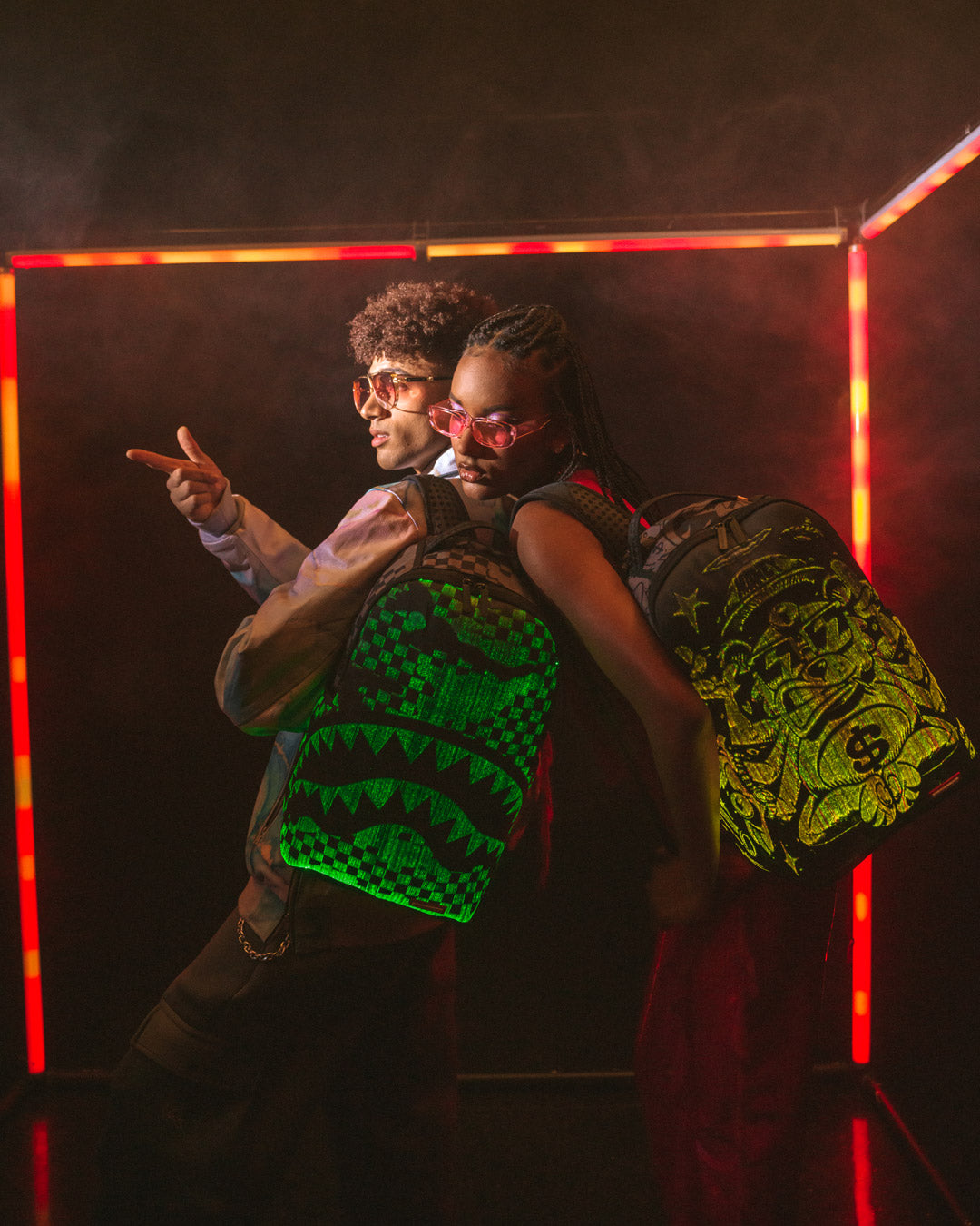 FIBER OPTICS 3AM THE PARTY NEVER STOPS BACKPACK