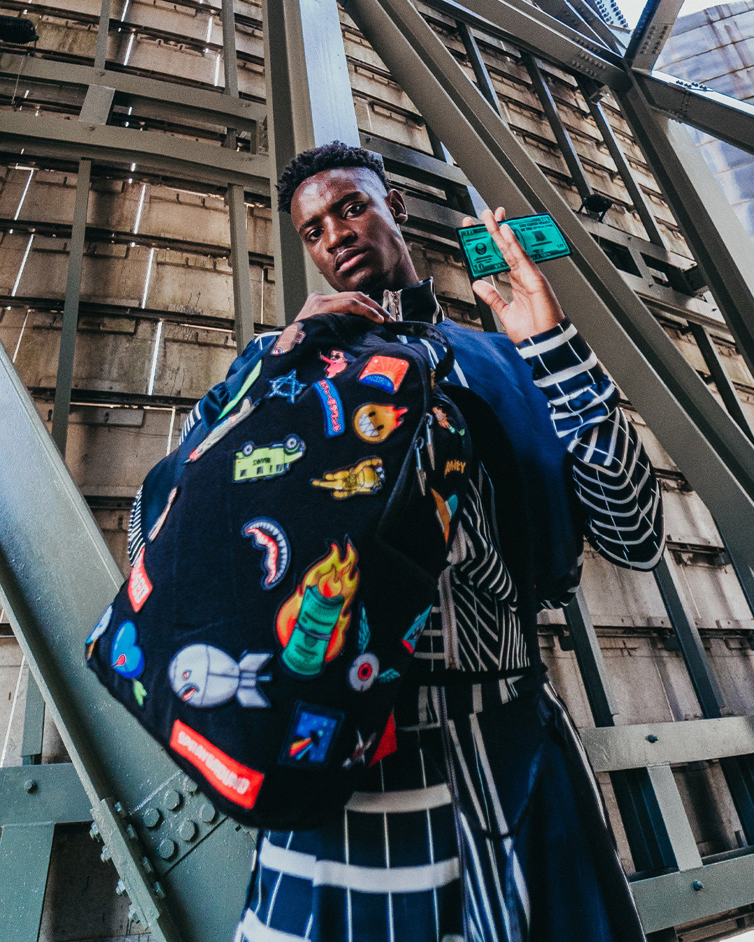 THE 32 REMOVABLE PATCHES VELCRO BACKPACK