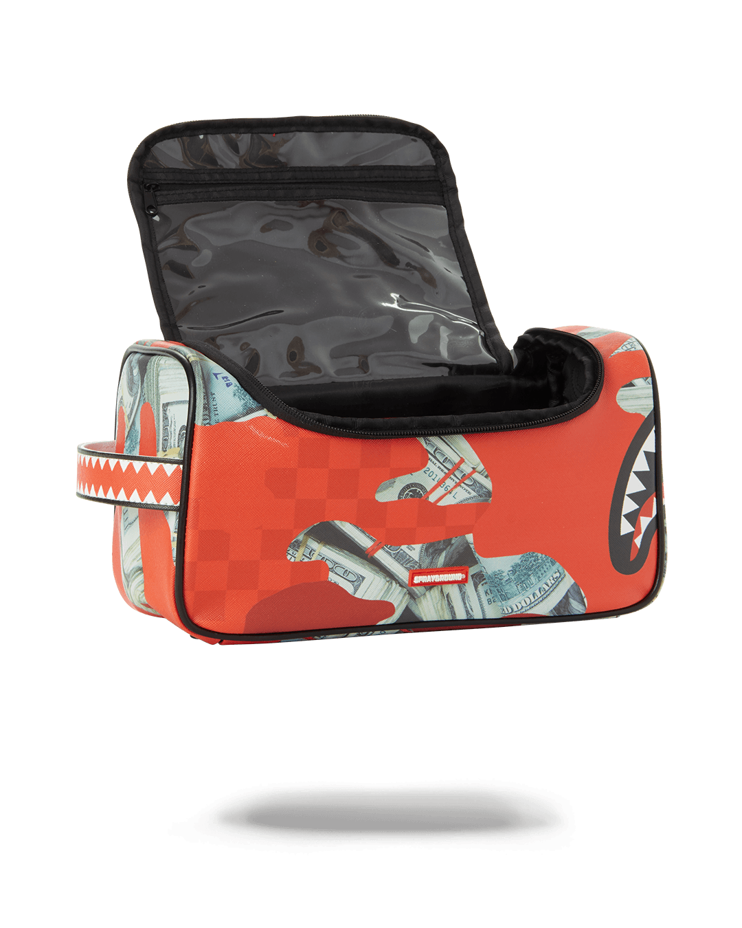 MONEY CAMO (RED) TOILETRY BAG