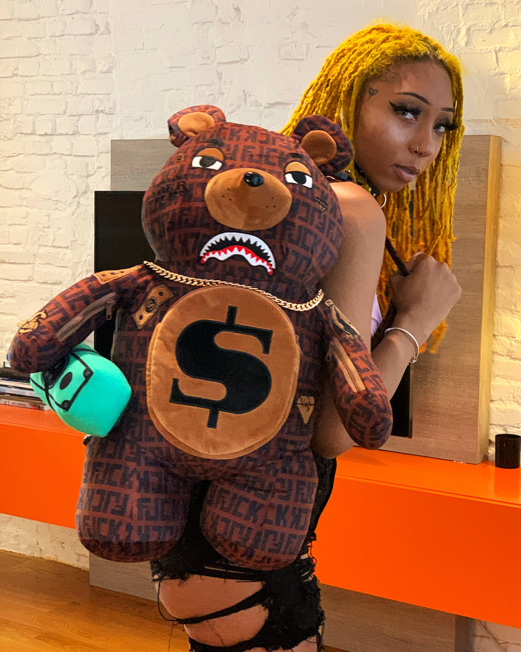 OFFENDED MONEYBEAR TEDDYBEAR BACKPACK
