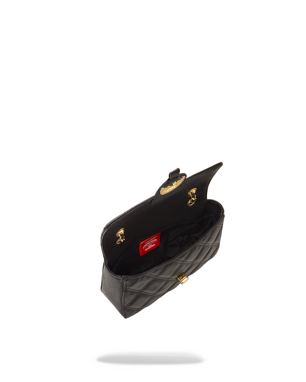 NOIR QUILT GOLD CHAIN SHARK HANDBAG