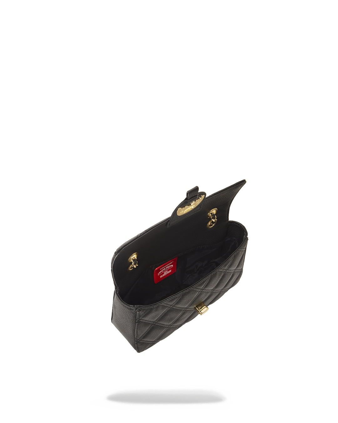 NOIR QUILT GOLD CHAIN SHARK HANDBAG