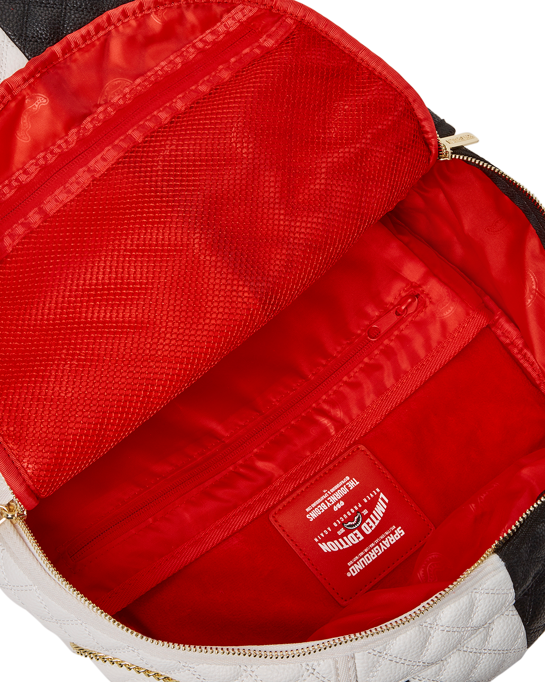 LEVELED UP SPLIT QUILT SHARK BACKPACK (DLXV)