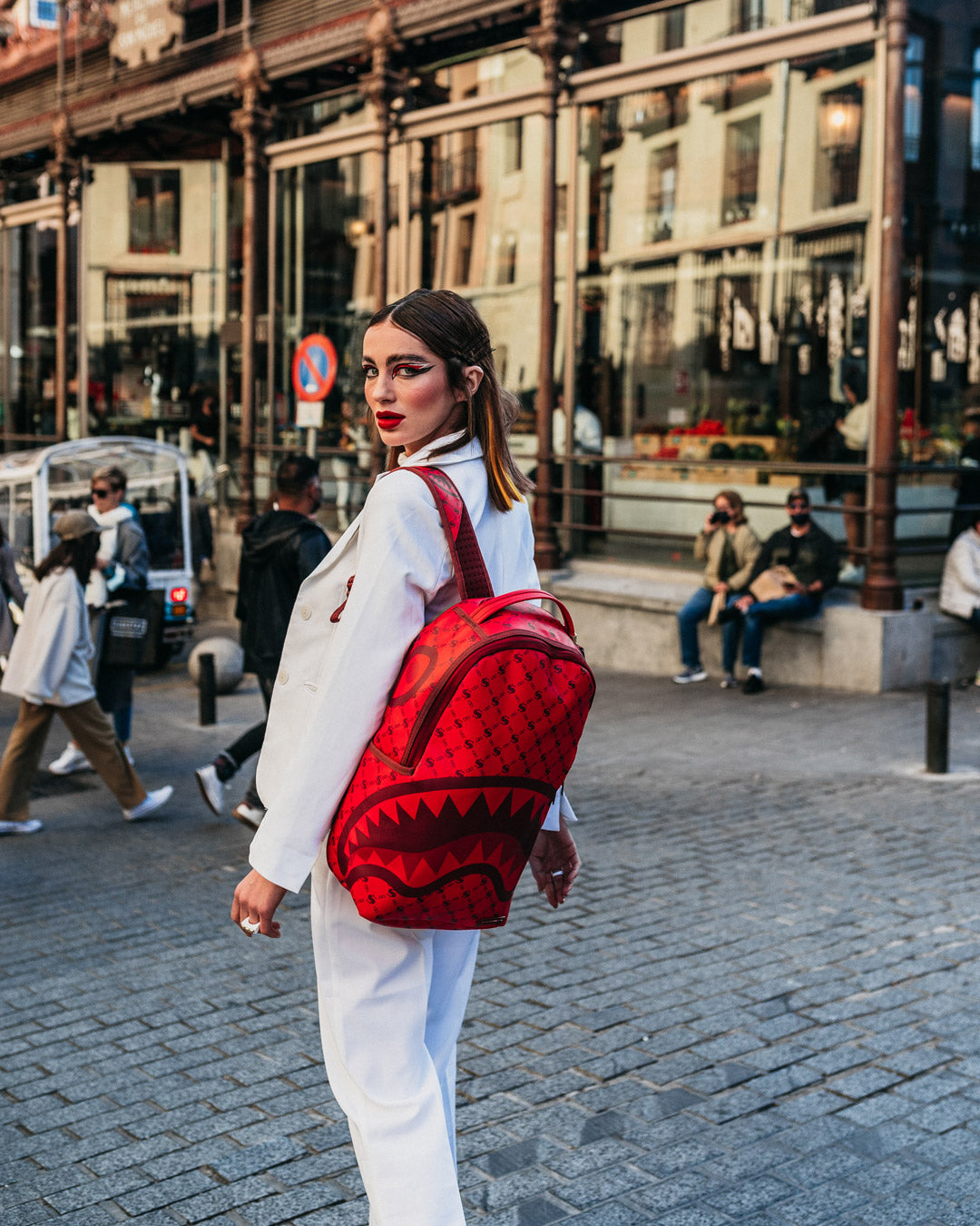 MONEY PATTERN BRICK BACKPACK (DLXV)