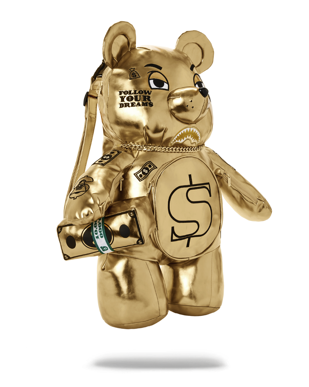GOLD RUSH MONEYBEAR TEDDYBEAR BACKPACK