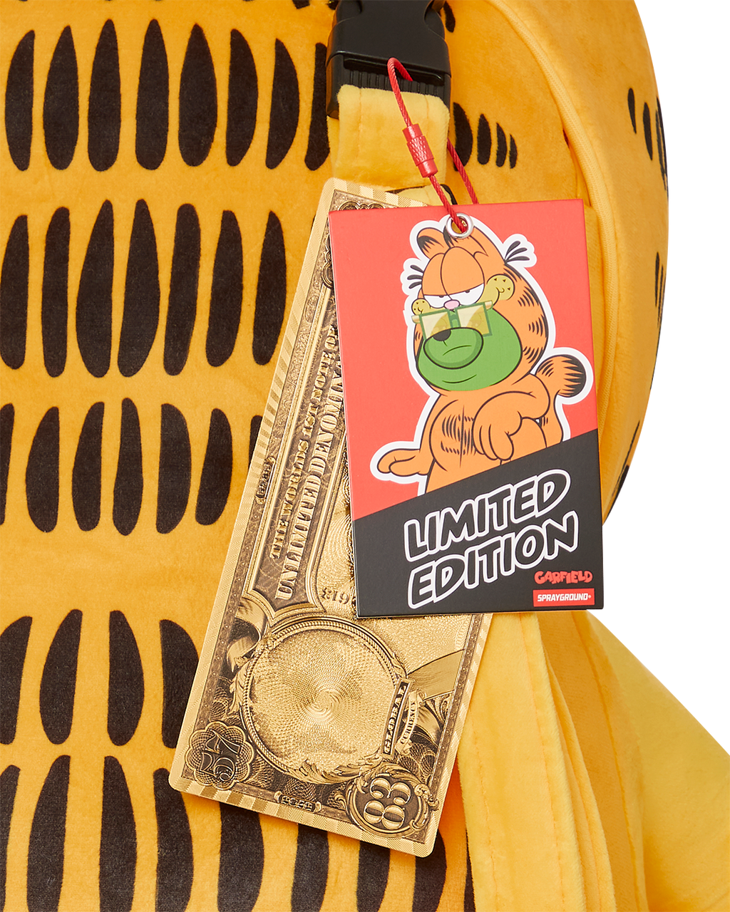 GARFIELD MONEYBEAR SUIT TEDDYBEAR BACKPACK