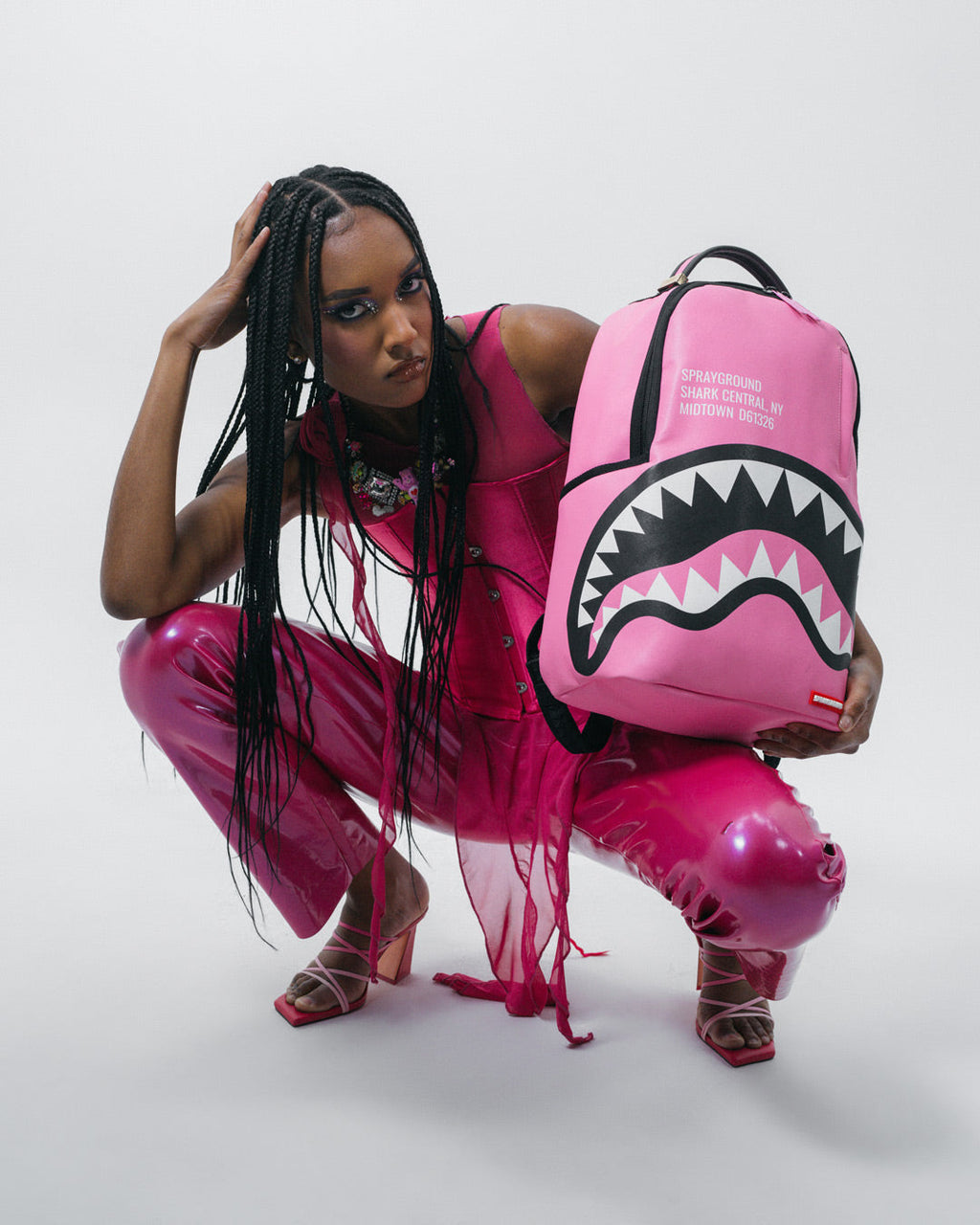 SHARK CENTRAL (PINK) BACKPACK (DLXV)