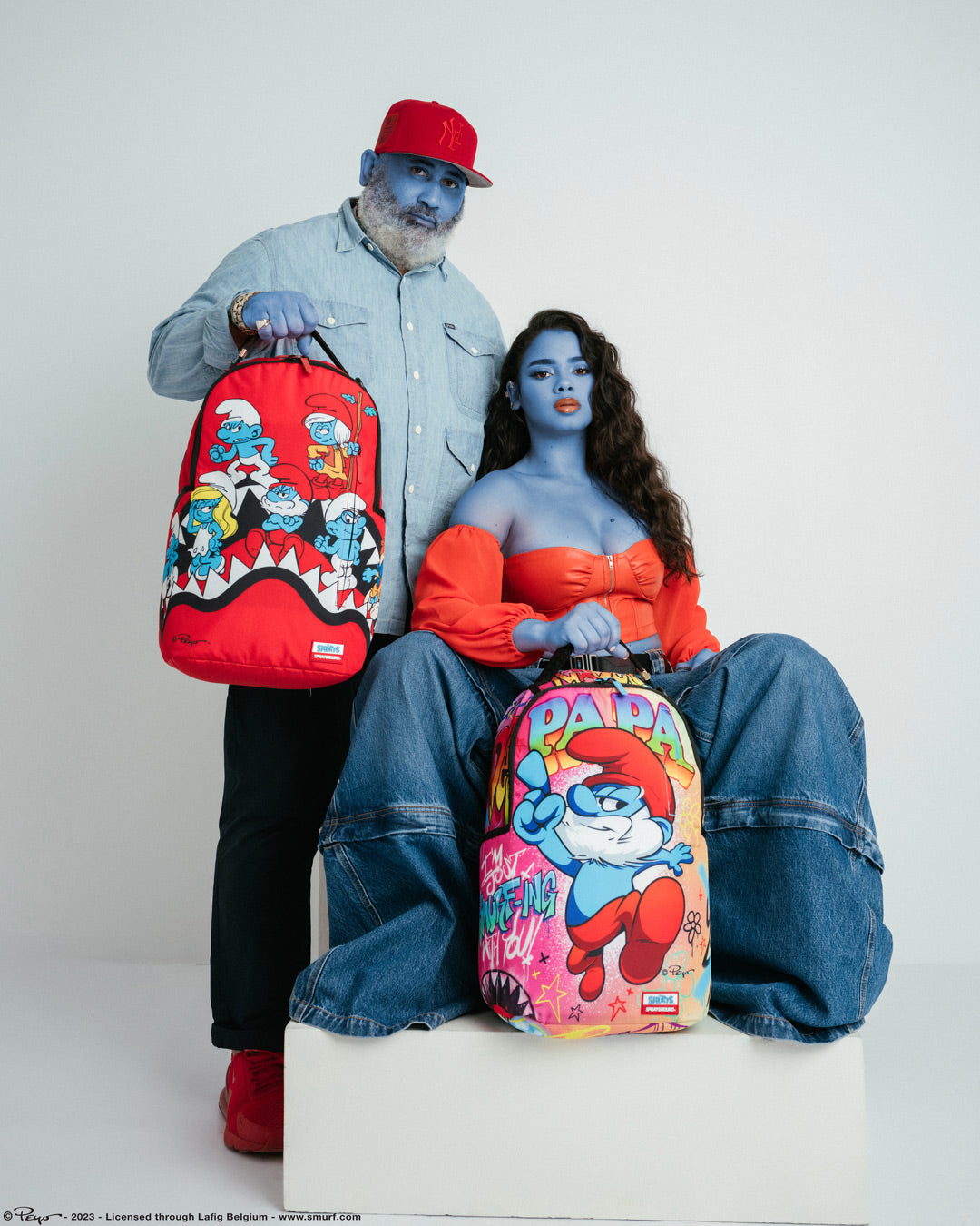 PAPA SMURF ON THE RUN BACKPACK