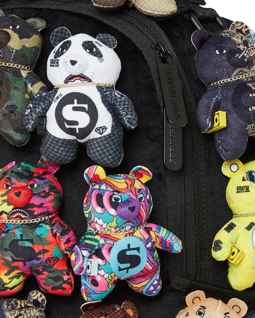 PACK OF BEARS REAL PLUSH BEARS RUNWAY PIECE BACKPACK - SUPER EXCLUSIVE