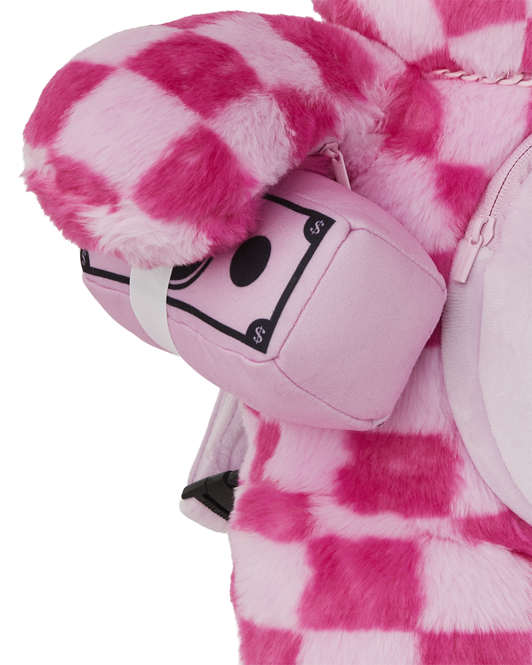 FURZILLA SHARK (PINK CHECK) MONEYBEAR BACKPACK