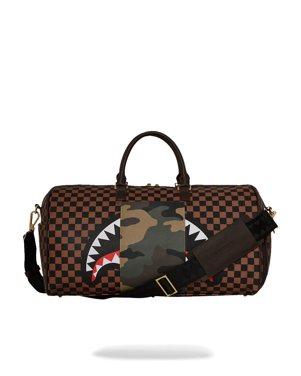 EXTERIOR GOLD ZIP POCKET SHARKS IN PARIS DUFFLE