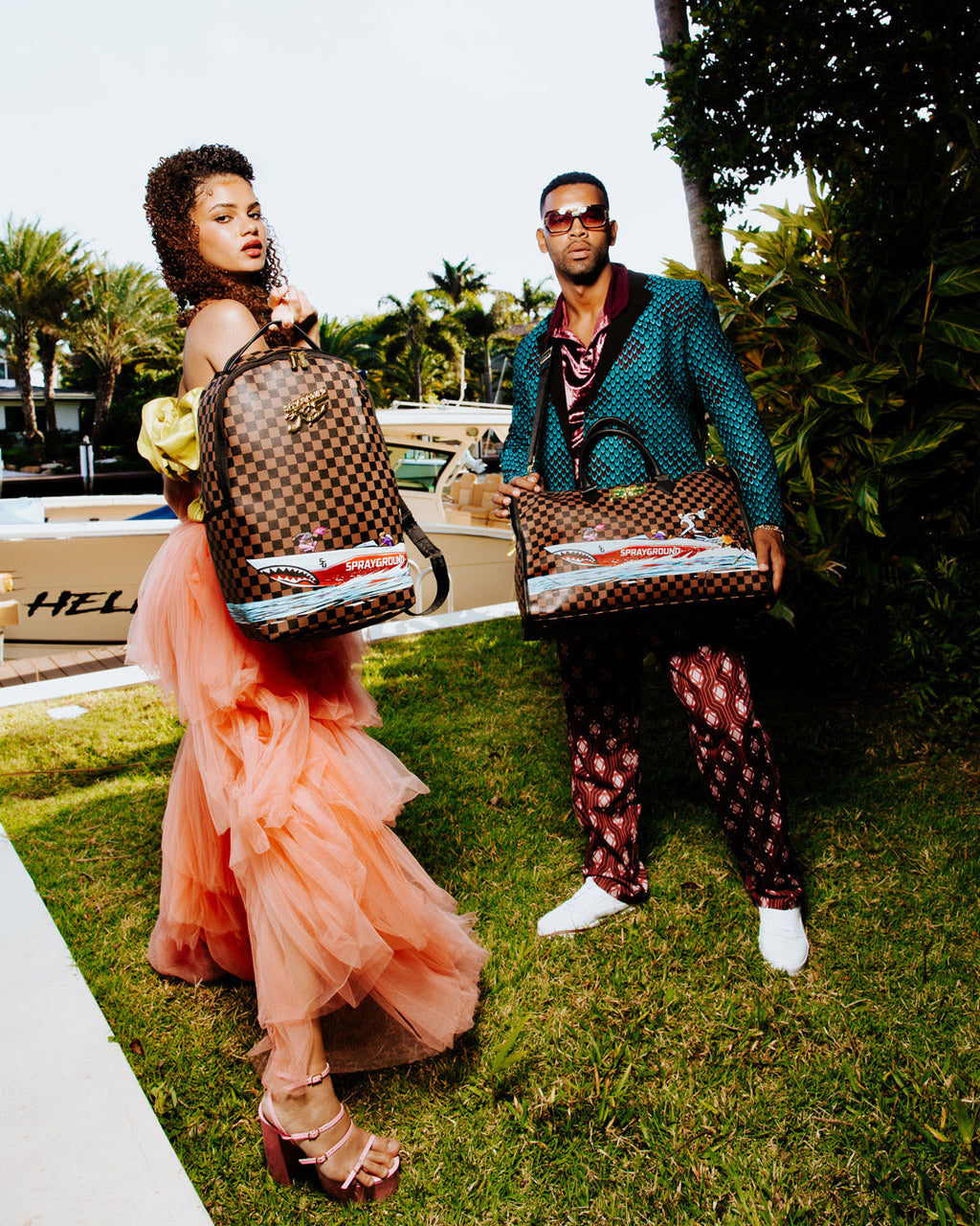 THE 305 SPEEDBOAT GETAWAY PYRAMID DUFFLE