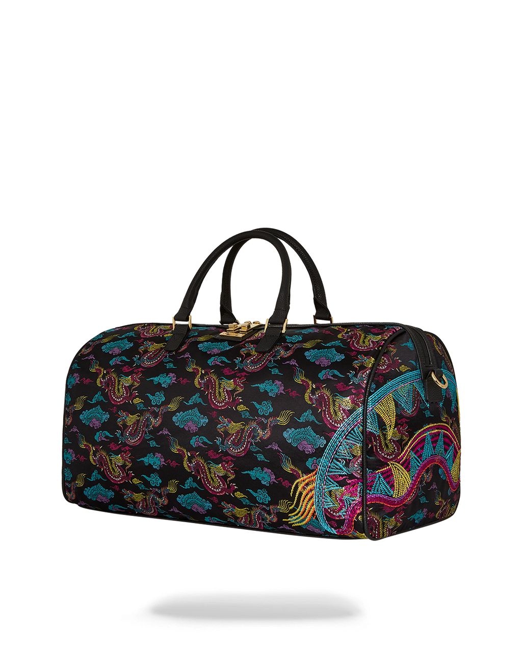 EMBROIDERED DRAGONS DUFFLE