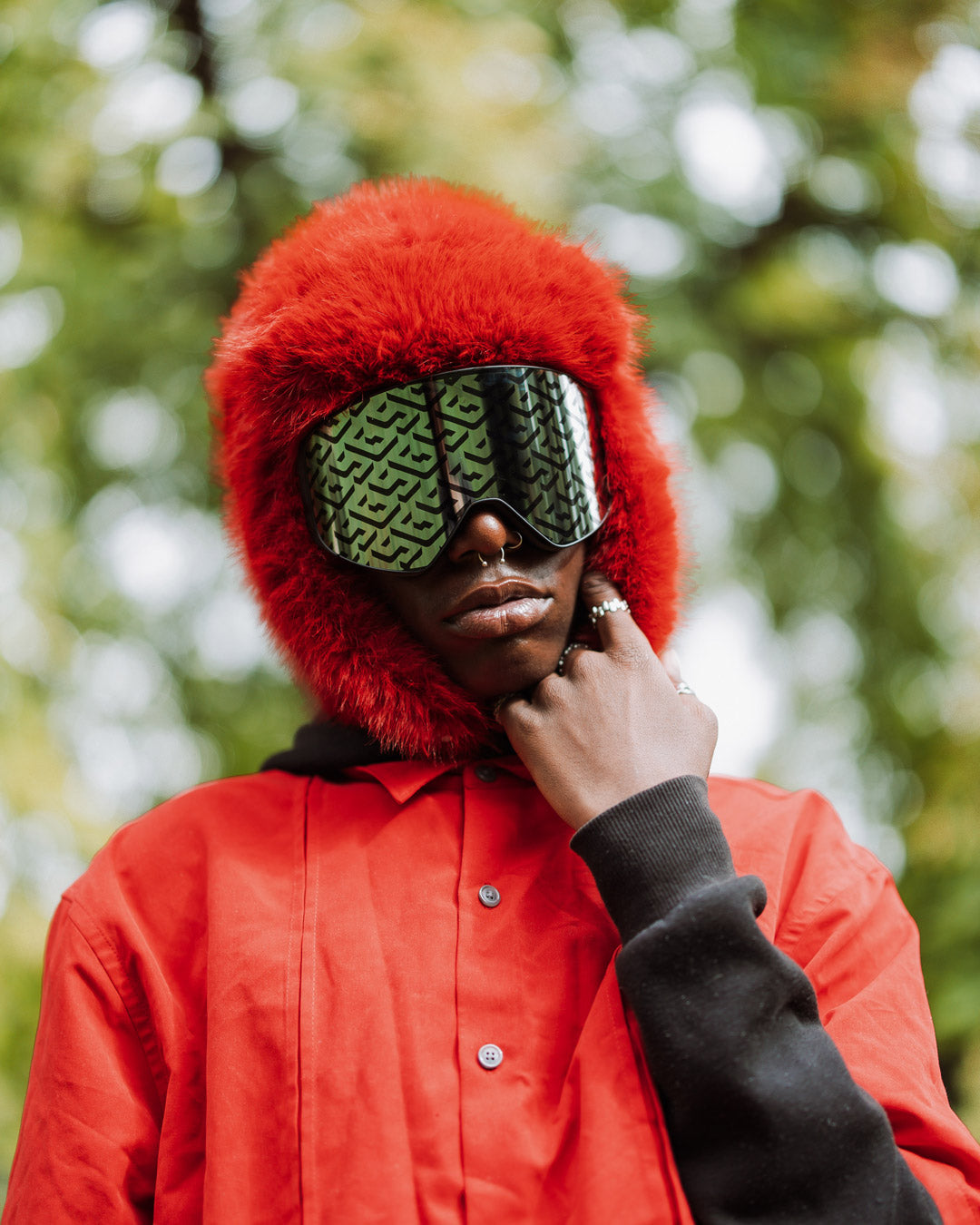 SKY HIGH SEEKERS ARCTIC BIG FUR AVIATOR (SG RED)