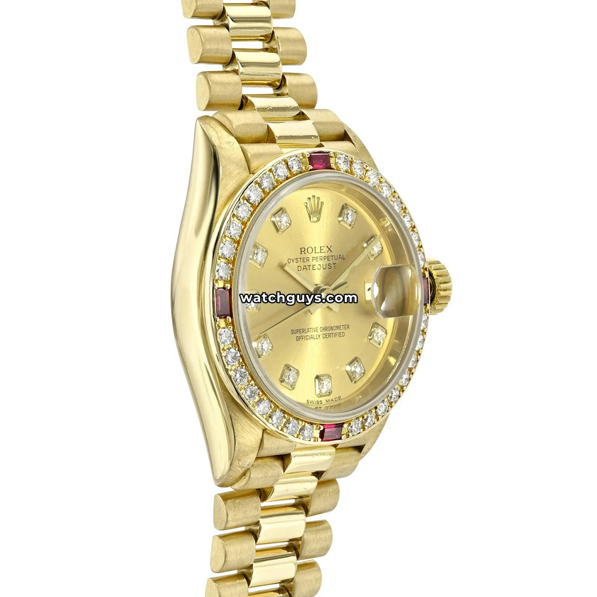 Rolex Datejust 69068 Champagne Diamond Ruby