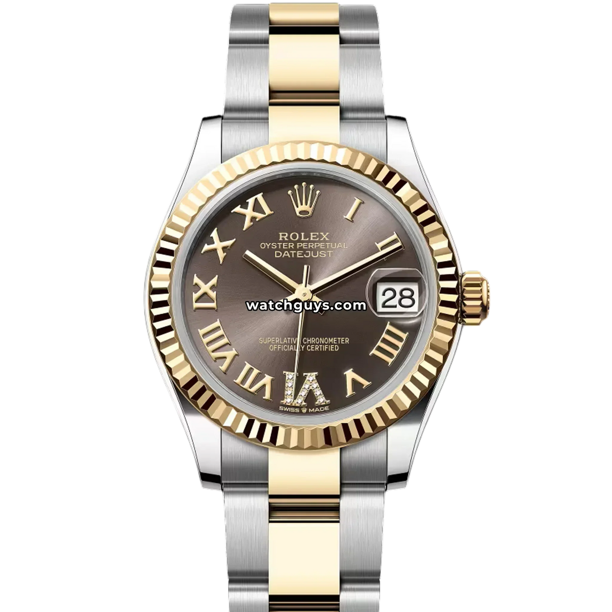 Rolex Datejust 278273 Grey Roman Diamond Oyster