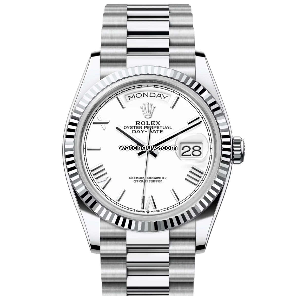 Rolex Day-Date 128236 Platinum White Roman President
