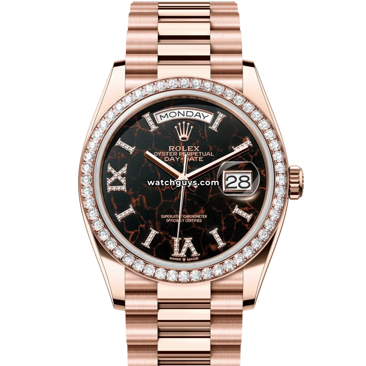 Rolex Day-Date 128345RBR Eisenkiesel Diamond