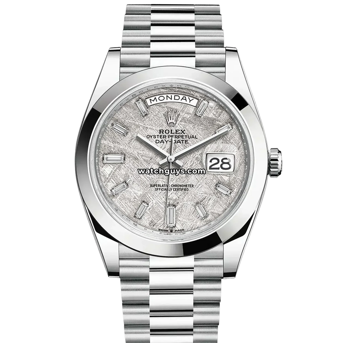 Rolex Day-Date 228206 Meteorite Baguette Diamond President