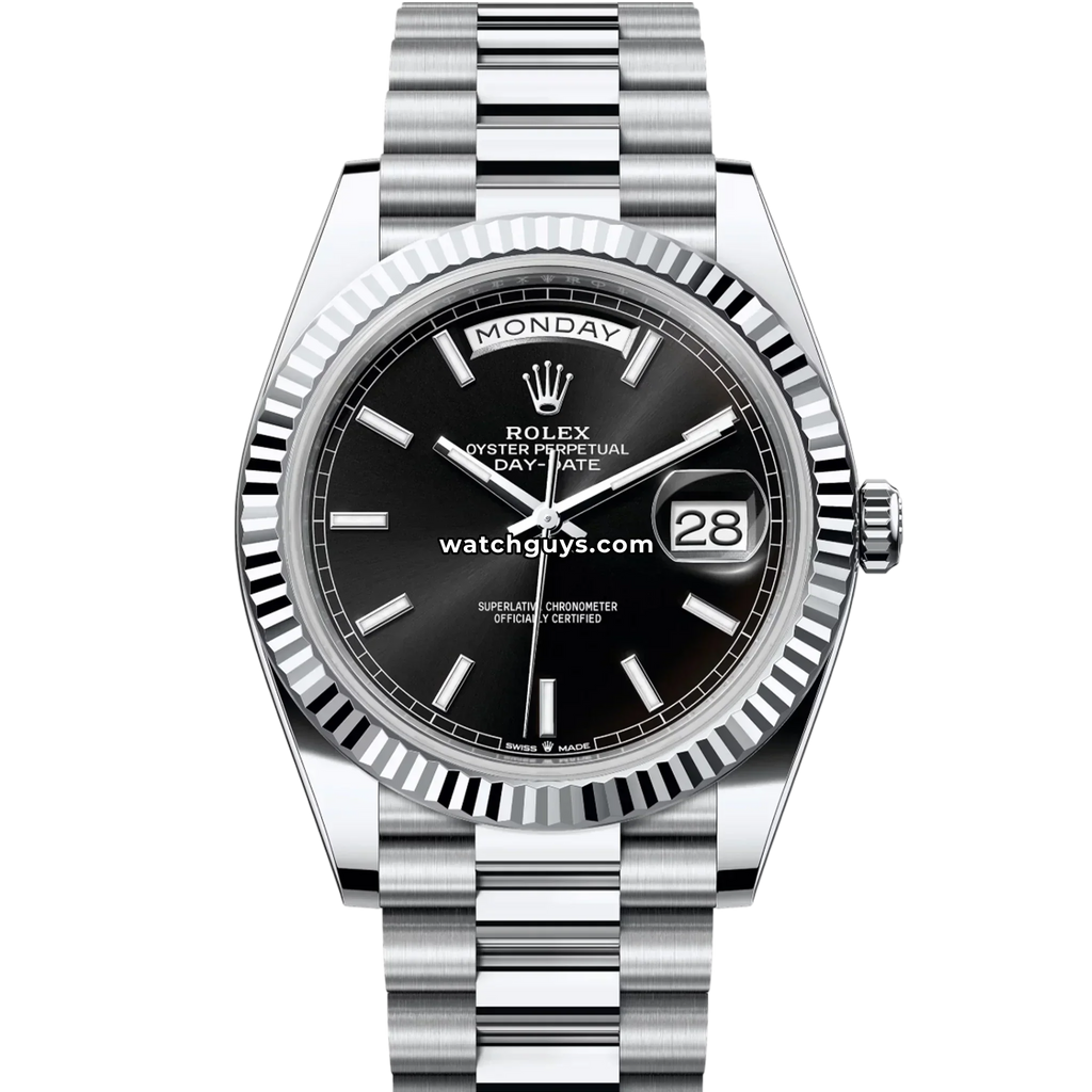 Rolex Day-Date 228236 Platinum Black Index President