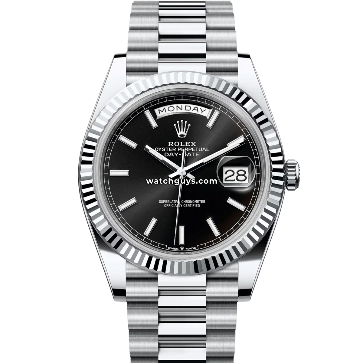 Rolex Day-Date 228236 Platinum Black Index President