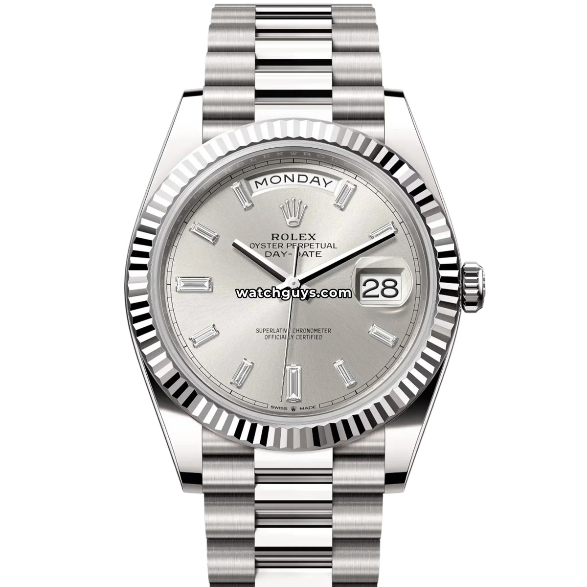 Rolex Day-Date 228239 Silver Diamond