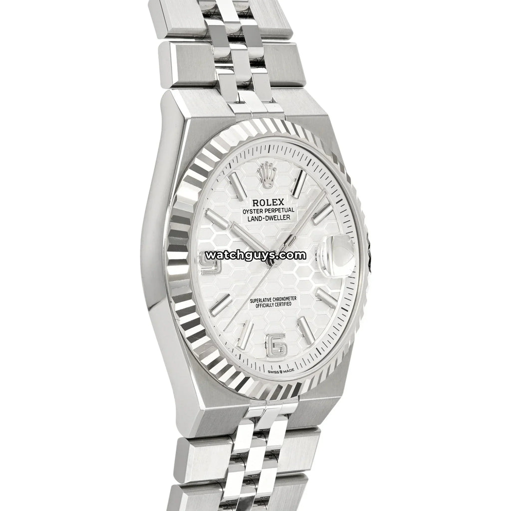 Rolex Land-Dweller 127334 White Honeycomb Motif