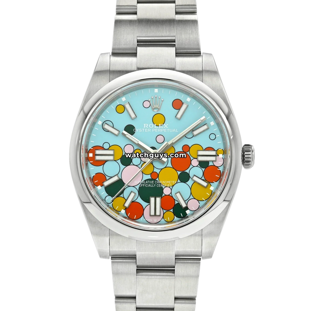 Rolex Oyster Perpetual 124300 Celebration Motif Bubbles