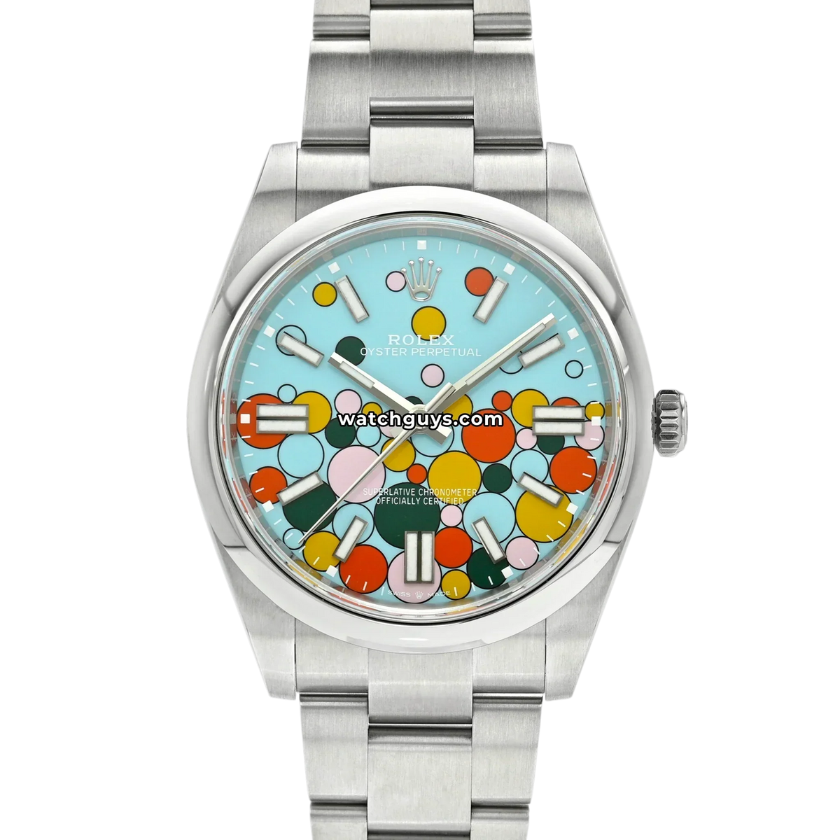 Rolex Oyster Perpetual 124300 Celebration Motif Bubbles