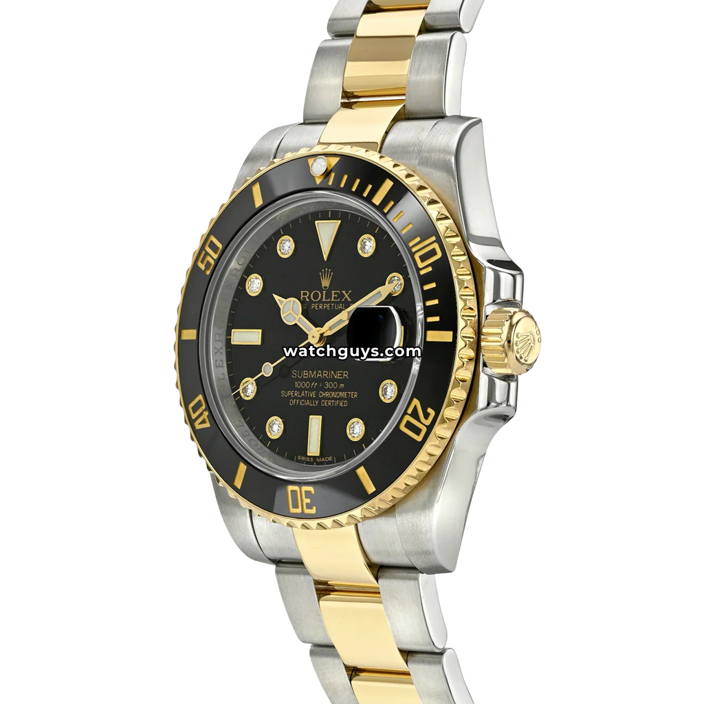 Rolex Submariner 116613LN Black Diamond Serti