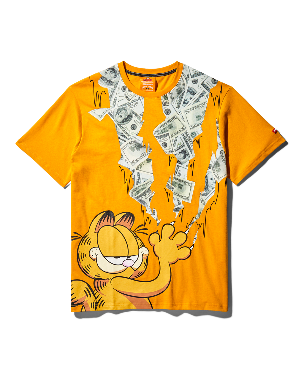 GARFIELD CAT STRATCH GRAPHIC T-SHIRT (ORANGE)