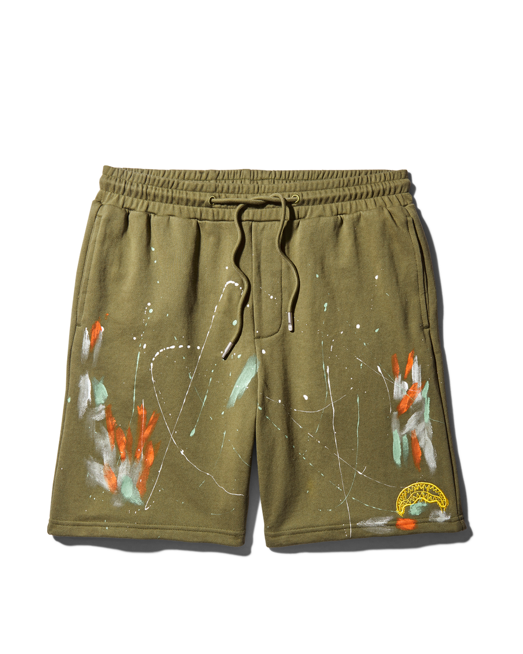 PAINT SPLAT KNIT SHORTS (GREEN)