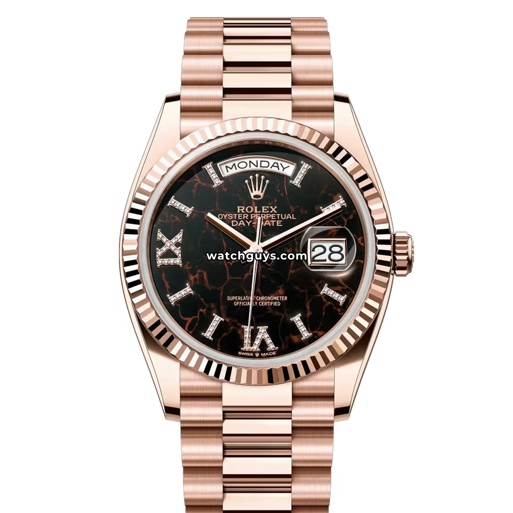 Rolex Day-Date 128235 Eisenkiesel Diamond Roman