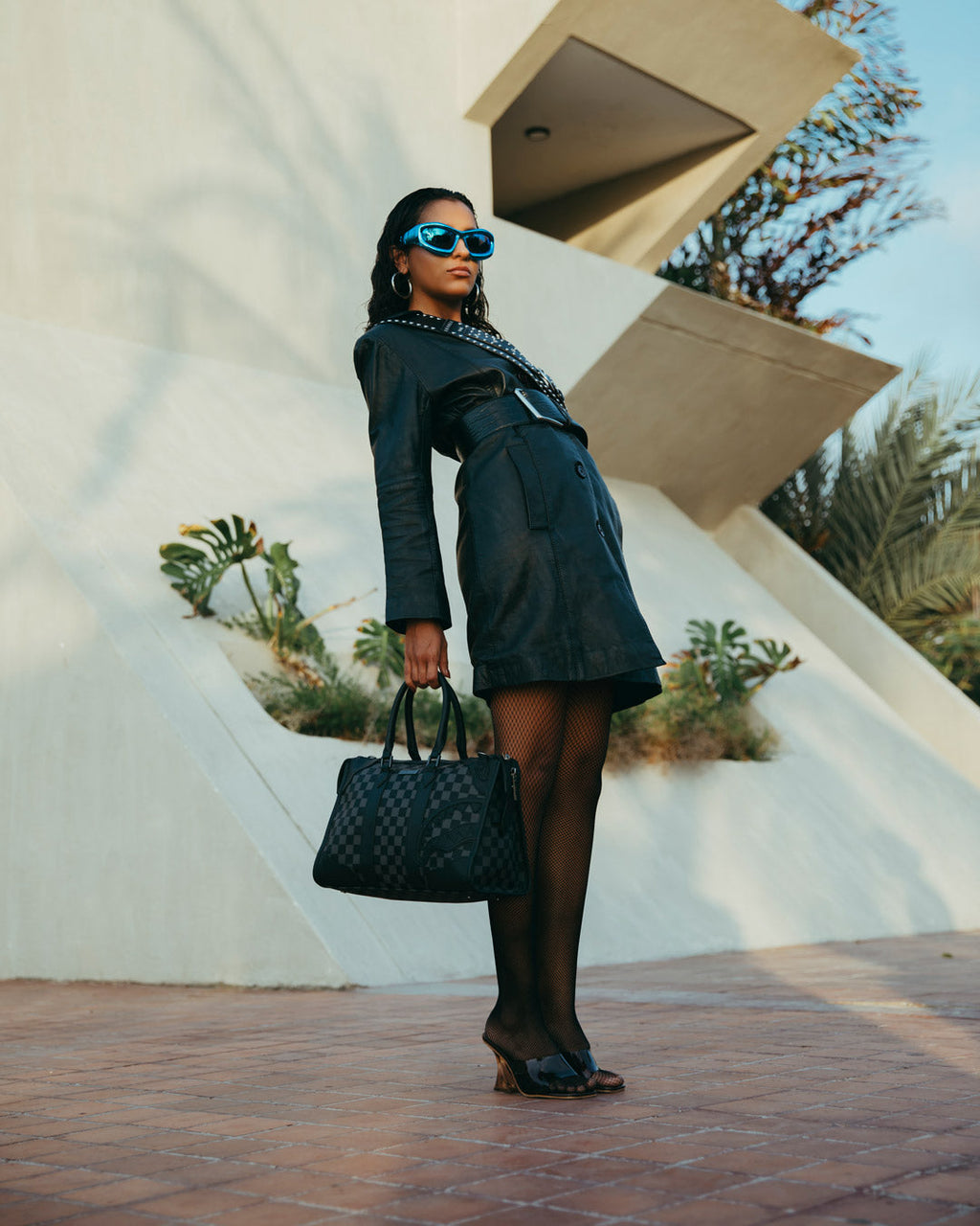 MIDNIGHT CHATEAU MINI PYRAMID DUFFLE