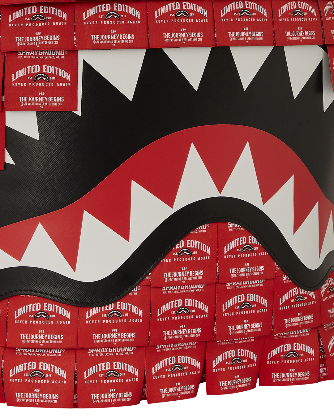 MADE OF WOVEN LABELS SHARK BACKPACK