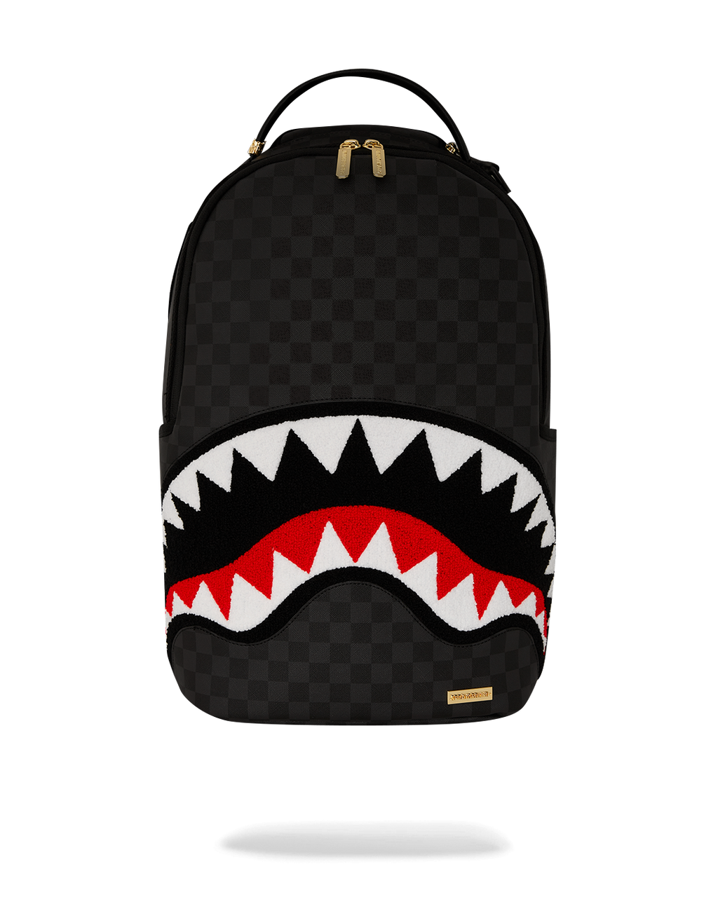 LIGHTS OUT SHARKS IN PARIS CHENILLE SHARK BACKPACK