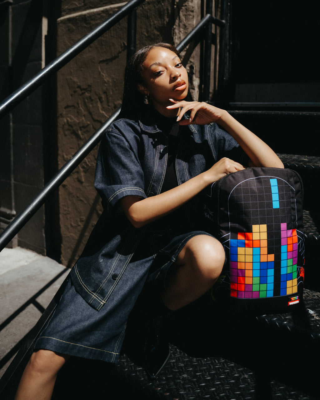 TETRIS WITH DIABLO AND MONEY BEAR BACKPACK