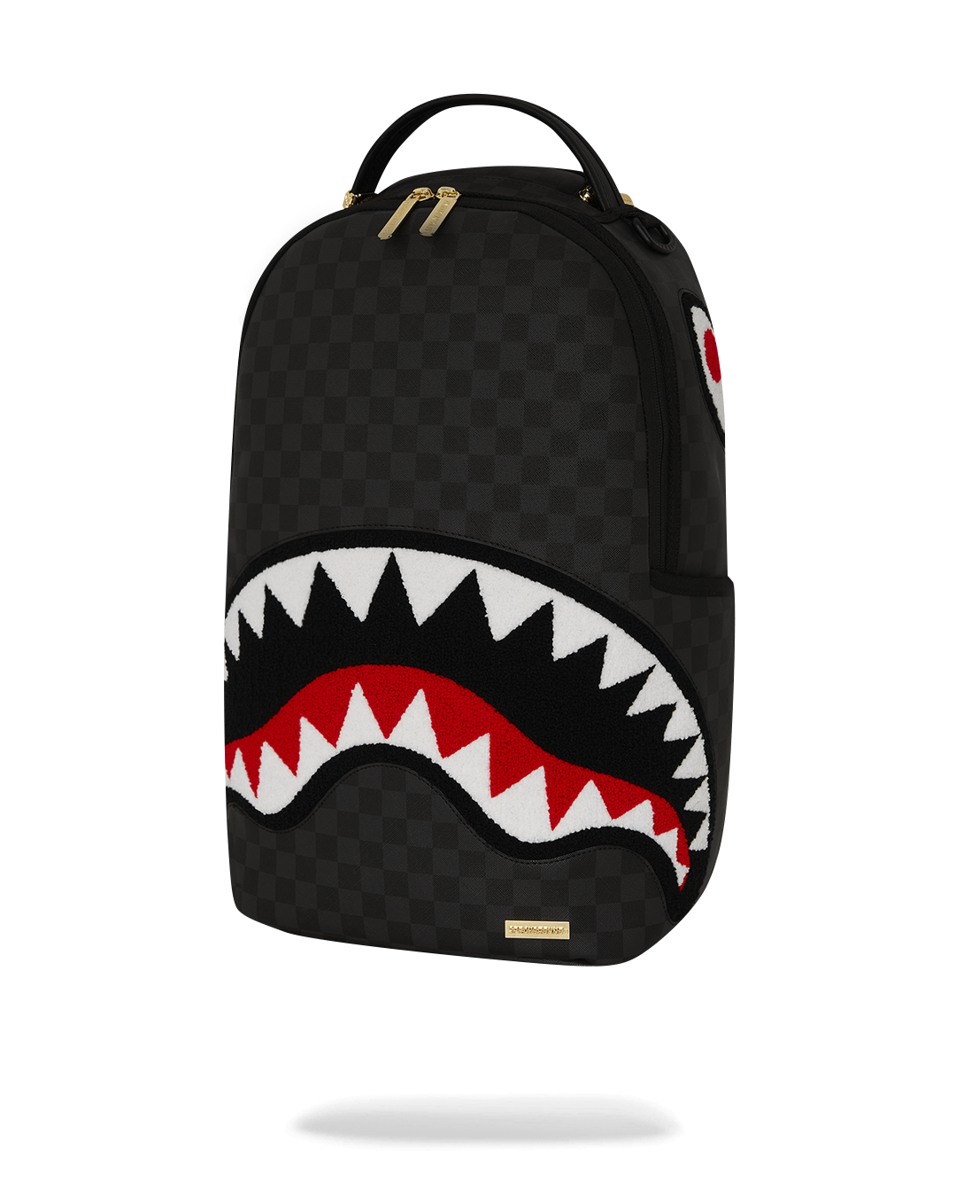 LIGHTS OUT SHARKS IN PARIS CHENILLE SHARK BACKPACK