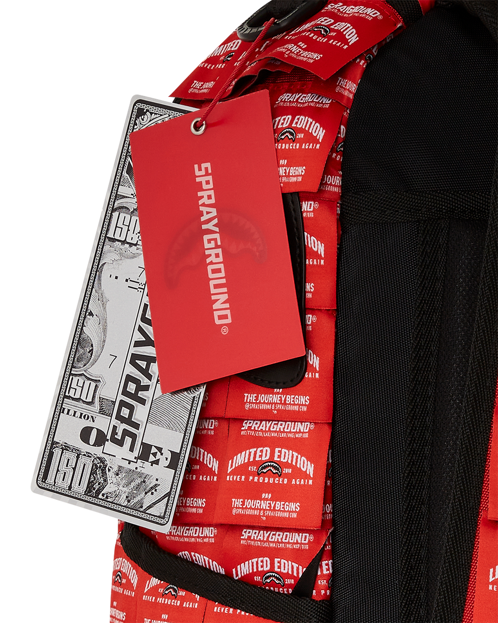 MADE OF WOVEN LABELS SHARK BACKPACK