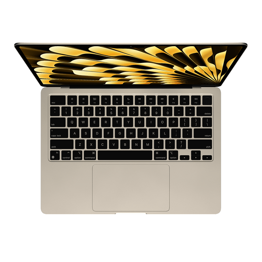Apple 13-inch MacBook Air M3 chip, 16GB RAM, 256GB Flash, 8-Core GPU, Starlight - Grade B