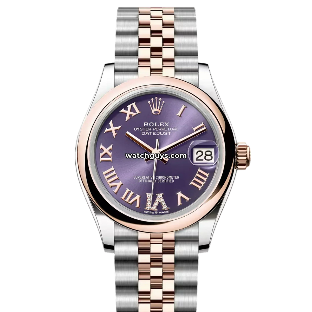 Rolex Datejust 278241 Aubergine Roman Jubilee