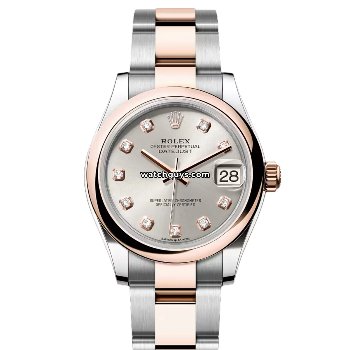 Rolex Datejust 278241 Silver Diamond Oyster