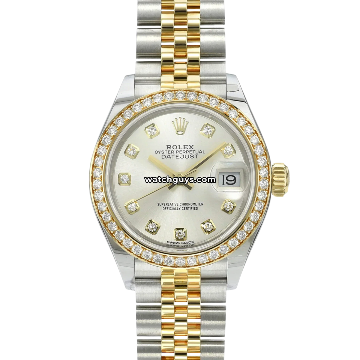 Rolex Datejust 279383RBR Silver Diamond