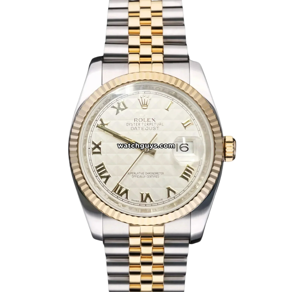 Rolex Datejust 36mm 116233 Ivory Pyramid Dial