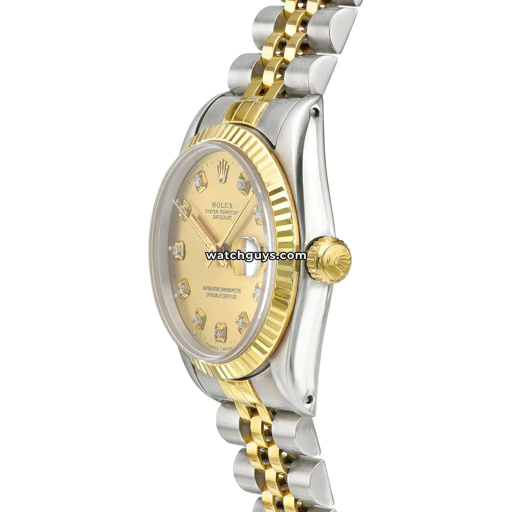 Rolex Datejust 68273 Two Tone Champagne Diamond