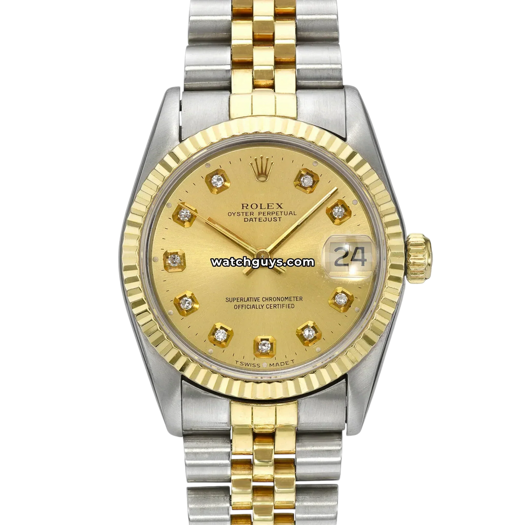 Rolex Datejust 68273 Two Tone Champagne Diamond