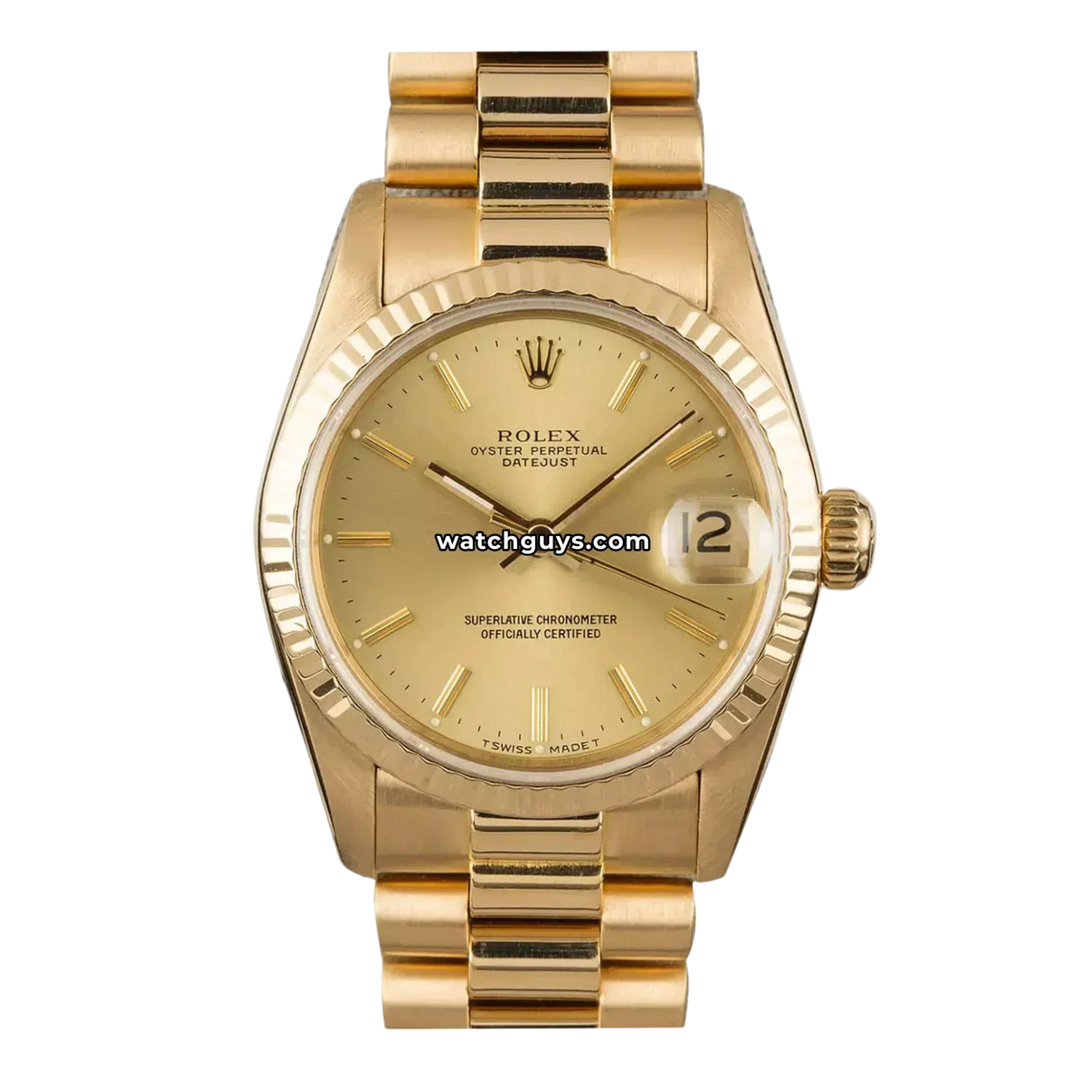 Rolex Datejust 68278 Champagne Index President